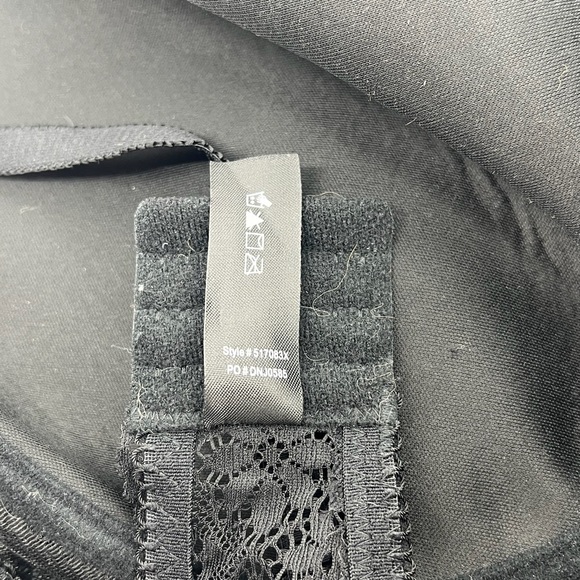 Rene Rocs Black Intimates Sz 3X Sleepwear Lace Trimmed Sheer - Picture 11 of 12